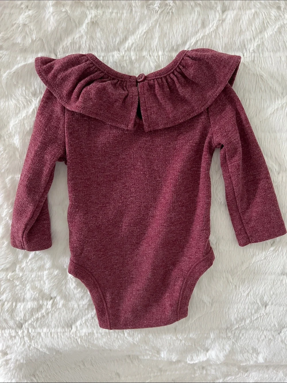 Old Navy | Red Wine Ruffle-Trim Baby One-Piece & Matching Pants #746725-00 0-3 M
